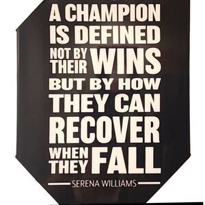 At Home, A Champion- Serena Williams Vinyl Wall Art